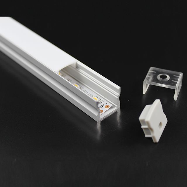 W17,1 mm * H15,3 mm (binnenbreedte 12,2 mm) LED-aluminiumprofiel zonder vleugel