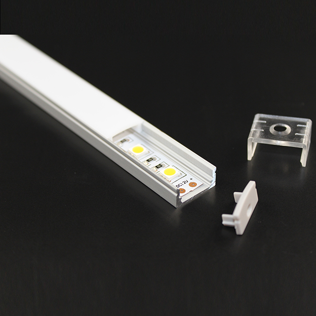 W17,1 mm * H8,5 mm (binnenbreedte 12,2 mm) LED-aluminiumprofiel zonder vleugel